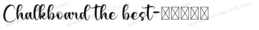 Chalkboard the best字体转换